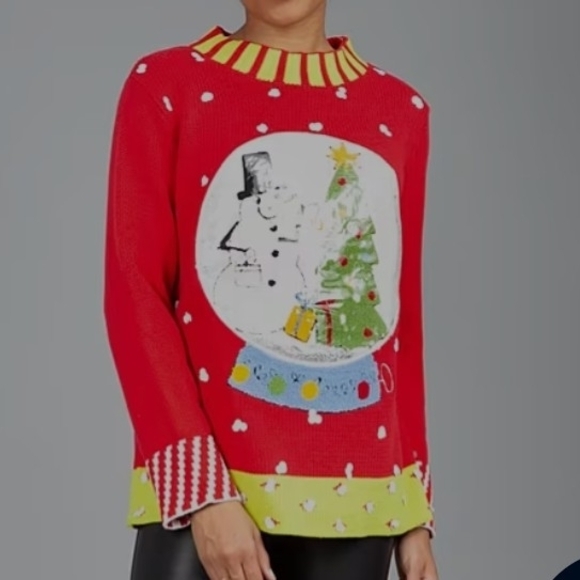 whoopi goldberg Sweaters - Clearance WHOOPI GOLDBERG Holiday Collection Snowman Sweater